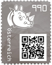 2021, Crypto Stamp "Nashorn schwarz"