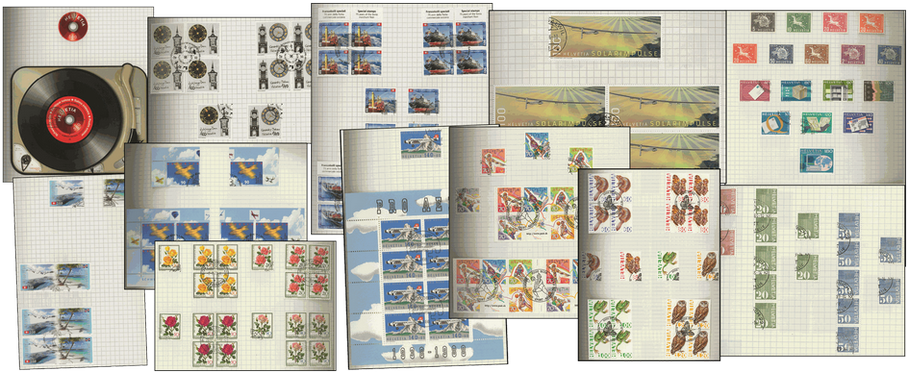 1972-2020, Sammlung Schweiz- Viererblocks und Einzelmarken