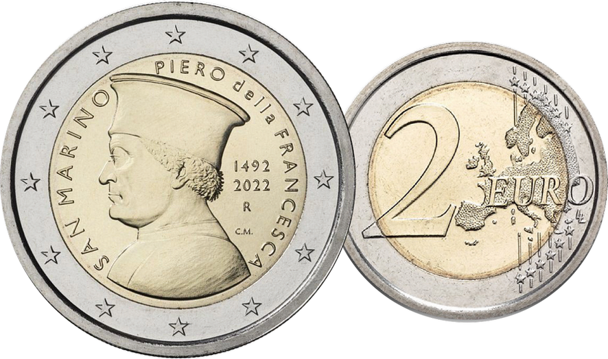 2022, 2 Euro Sondermünze &quot;Piero Della Francesca&quot;, San Marino