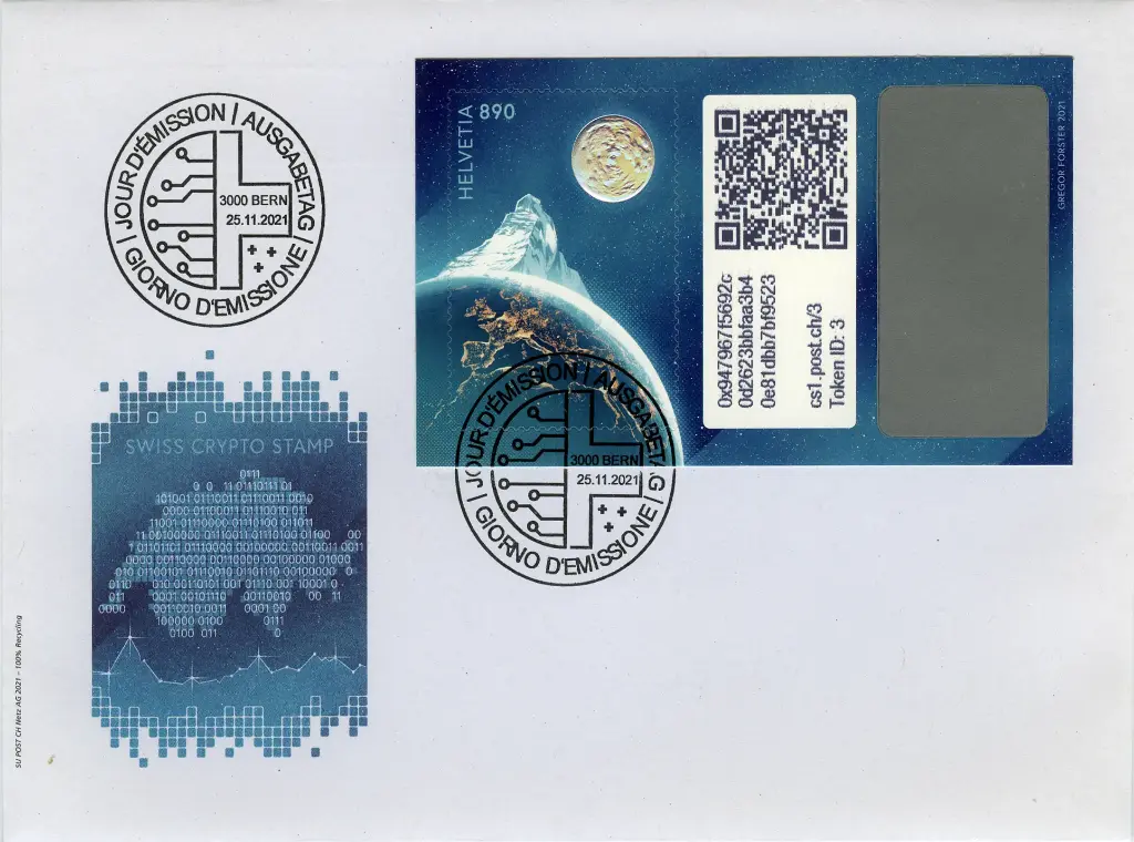 2021, Crypto Stamp "Piz Bernina"