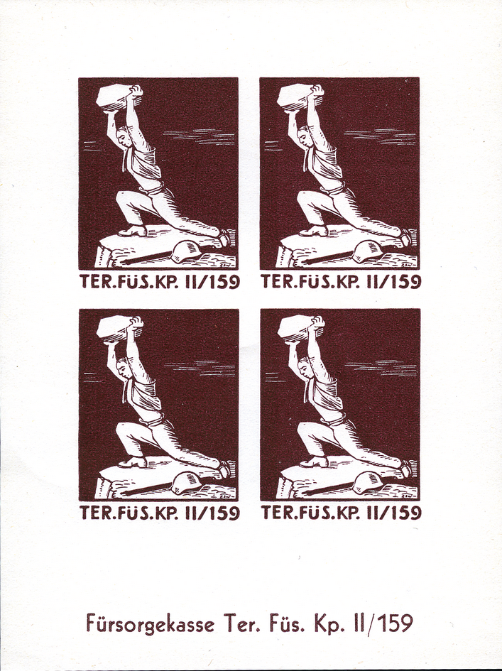 1939, Territorial-Truppen Ter.Füs.KP.II/159, &quot;Ungezähnt&quot;