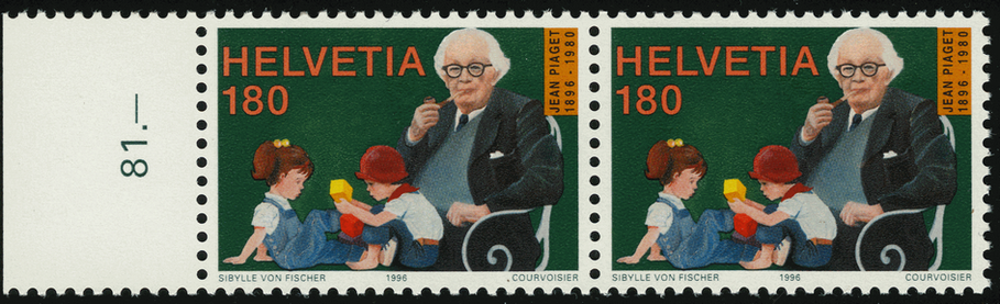 180 Rp. 100. Geburtstag von Jean Piaget, "Fleck auf dem Kittel"