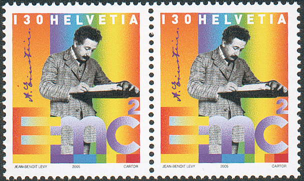 130 Rp. Albert Einstein, &quot;Fleck bei der Unterschrift&quot;