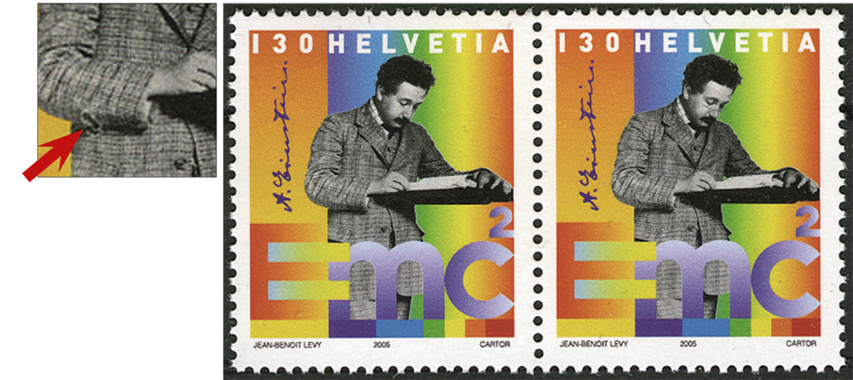 130 Rp. Albert Einstein, "Fleck auf der Jacke"