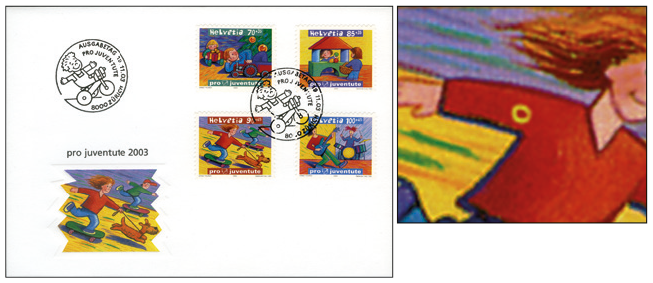 90+45 Rp.Kinderrechte, "Schabenloch am Arm"