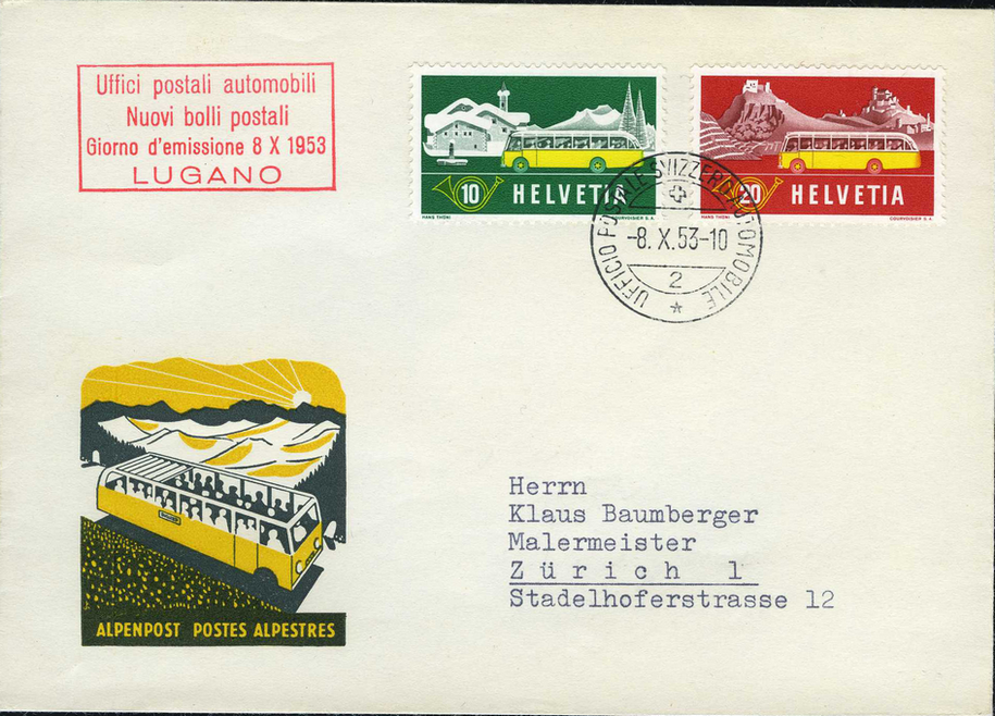 1953, Sondermarken Alpenpost, i