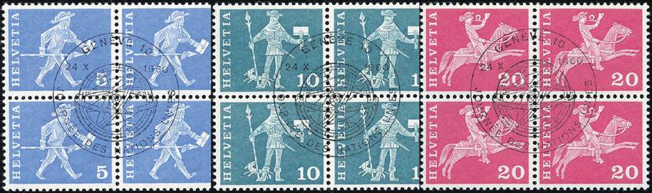 1960, weisses Papier - Rollenmarken