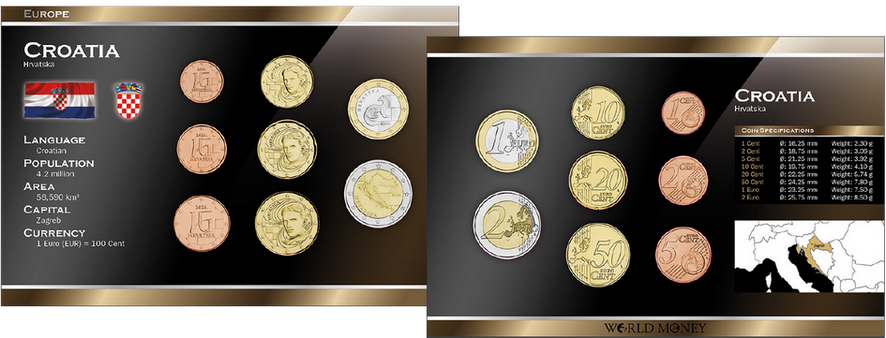 Kursmünzensatz Kroatien - Euro 2023