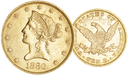 1880, 10 USD &quot;Liberty Head&quot;, Gold Au (0.900), 16.71 g schwer