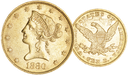1880, 10 USD &quot;Liberty Head&quot;