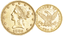 1882, 10 USD "Liberty Head"
