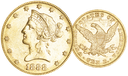 1888, 10 USD "Liberty Head"