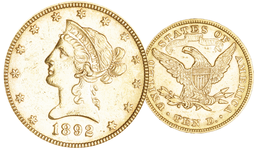 1892, 10 USD "Liberty Head"