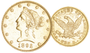 1892, 10 USD &quot;Liberty Head&quot;, Gold Au (0.900), 16.71 g schwer