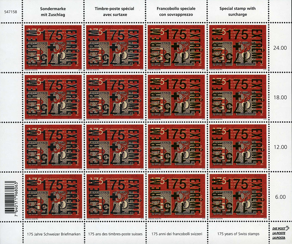 2018, 175 Jahre Schweizer Briefmarken