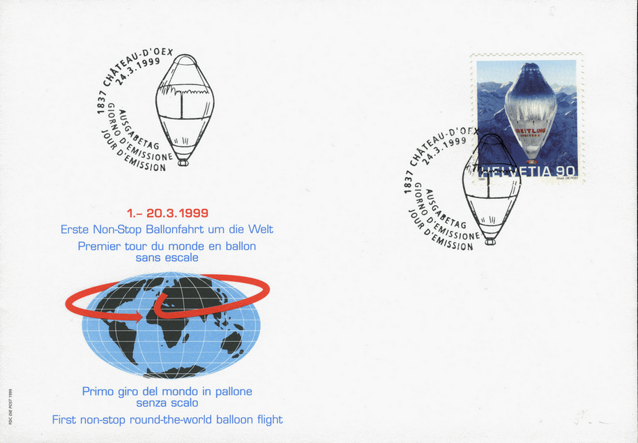 90 Rp. Ballon Breitling, "Putzer über A"