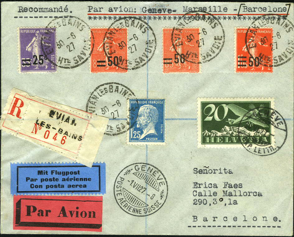 1927, Erstflug Genf-Marseille