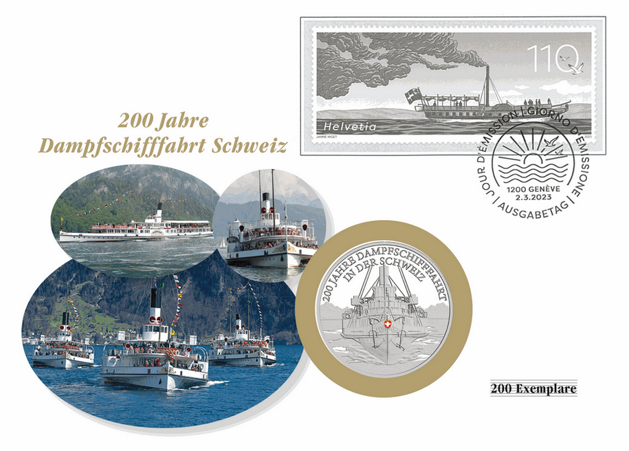 2023, 200 Jahre Dampfschifffahrt Schweiz