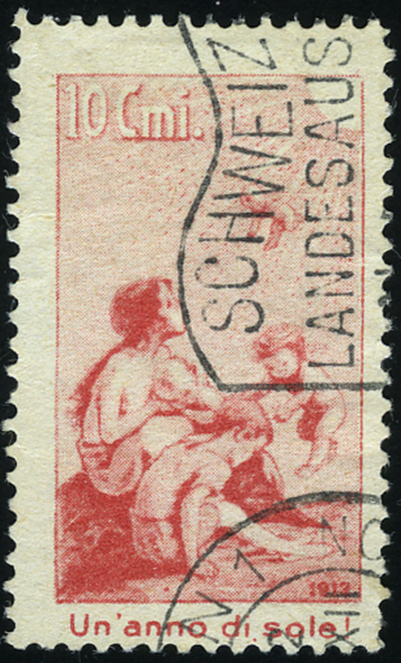 10 Cmi. karminrot, italienischer Text