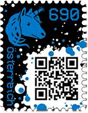 Crypto-Stamp "Einhorn blau"