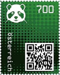 Crypto Stamp "Panda grün"