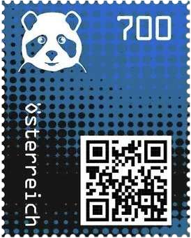 Crypto Stamp "Panda blau"