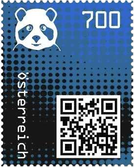 Crypto Stamp &quot;Panda blau&quot;