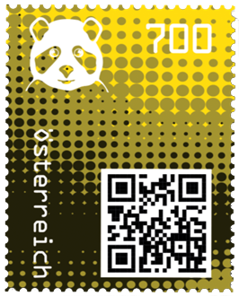 Crypto Stamp "Panda gelb"
