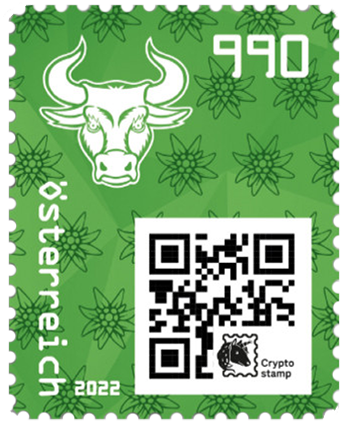 2022, Crypto Stamp "Bulle grün"