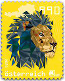 2023, Crypto Stamp "Löwe gelb", Österreich