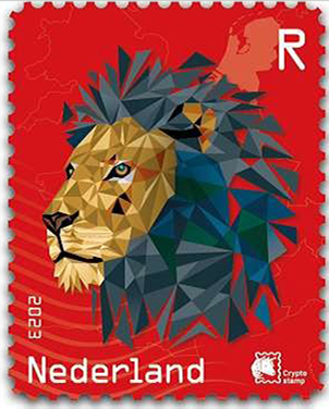 2023, Crypto Stamp "Löwe rot", Niederlande