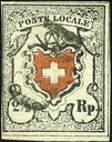 2 1-2 Rp. schwarz-rot, Type 38