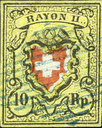 10 Rp. schwarz-rot-gelb, Type 18, Stein E (LU)