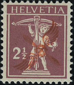 1919, Flügelrad und Propeller-Aufdruck, Druckprobe