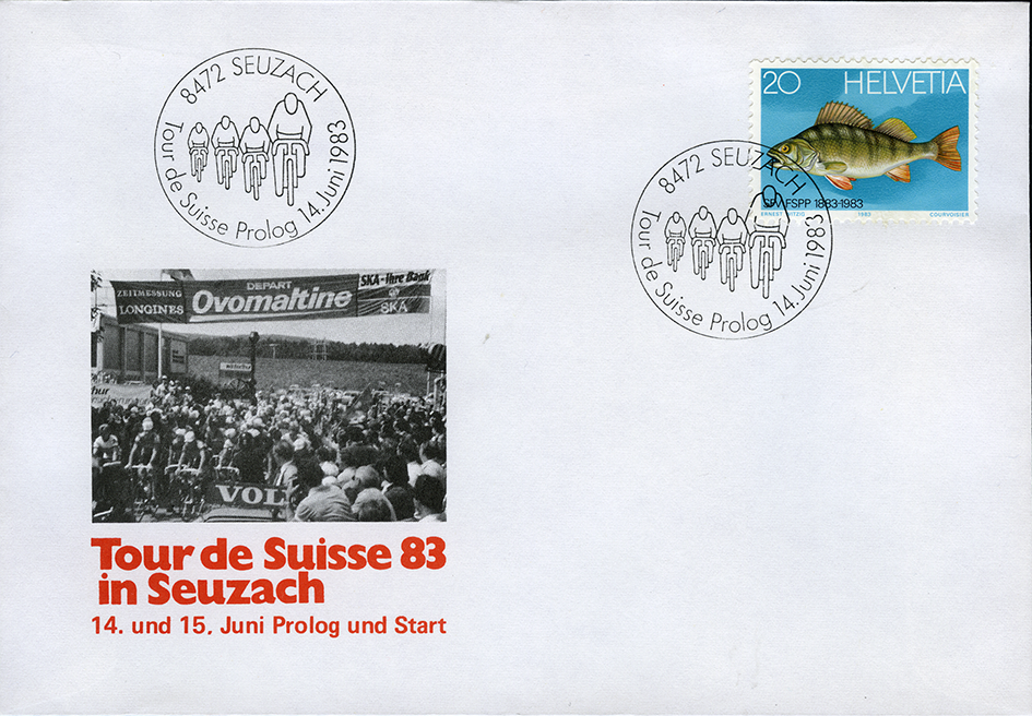 1983, TOUR de SUISSE, motivgleicher Stempel und Sonderbeleg