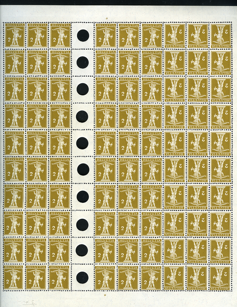 2 Rp. gelboliv, Type 3