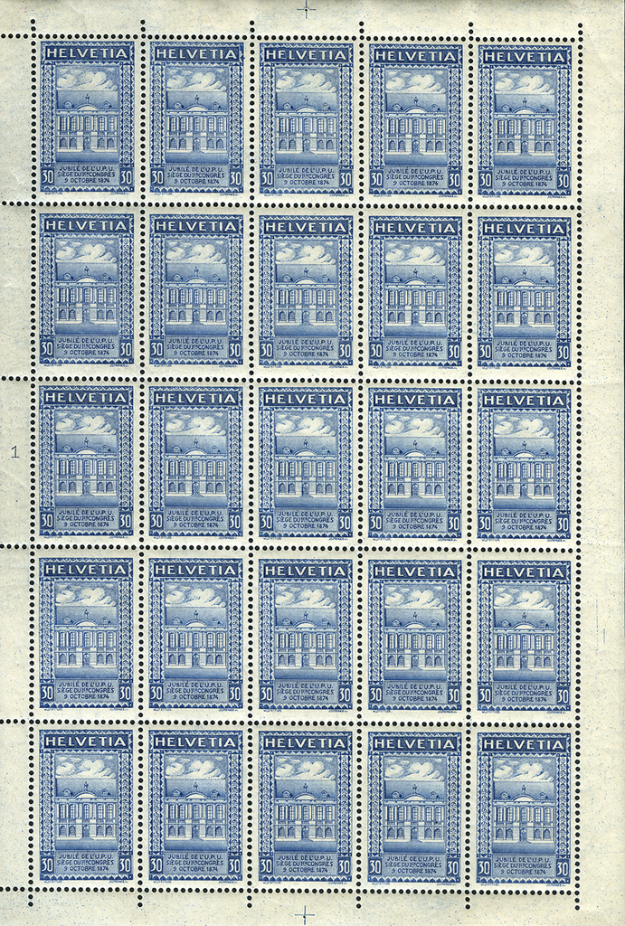 1924, 50 Jahre Weltpostverein, Zähnungsunikat!