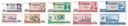 1949, 5 druckfrische Banknoten der DDR