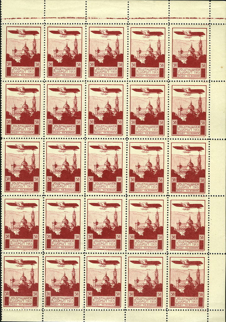 50 Rp. Solothurn Original-Bogenteil