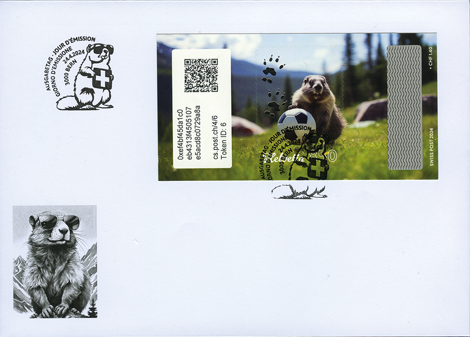 2024, Crypto Stamp &quot;Fussball&quot;