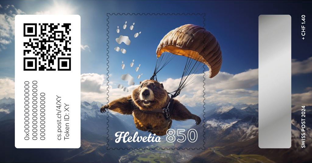 2024, Crypto Stamp &quot;Gleitschirm&quot;