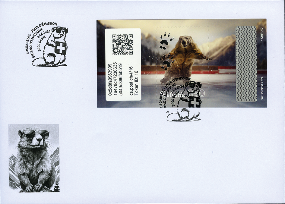 2024, Crypto Stamp "Schlittschuh"