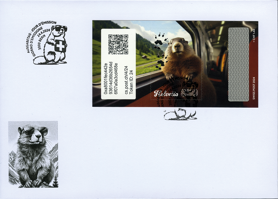 2024, Crypto Stamp "Zugfahren"