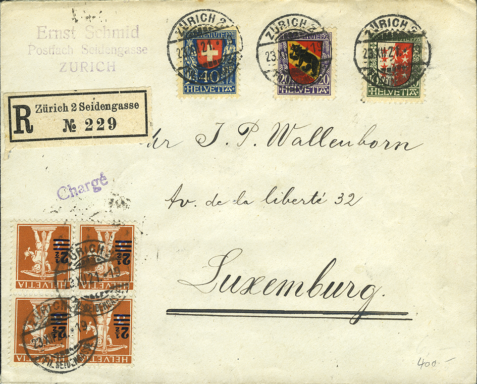 1921, Schweizer Wappen