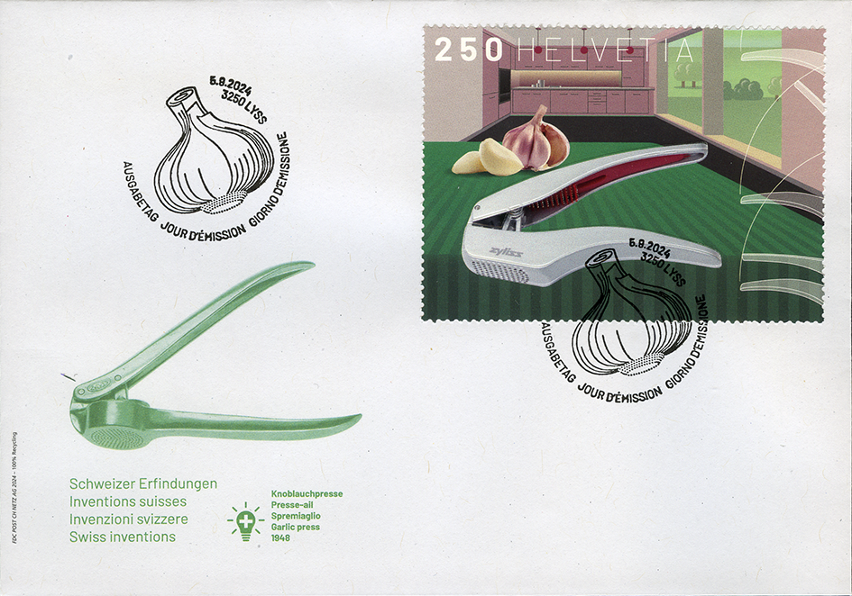 2024, 250 Rp. Knoblauchpresse