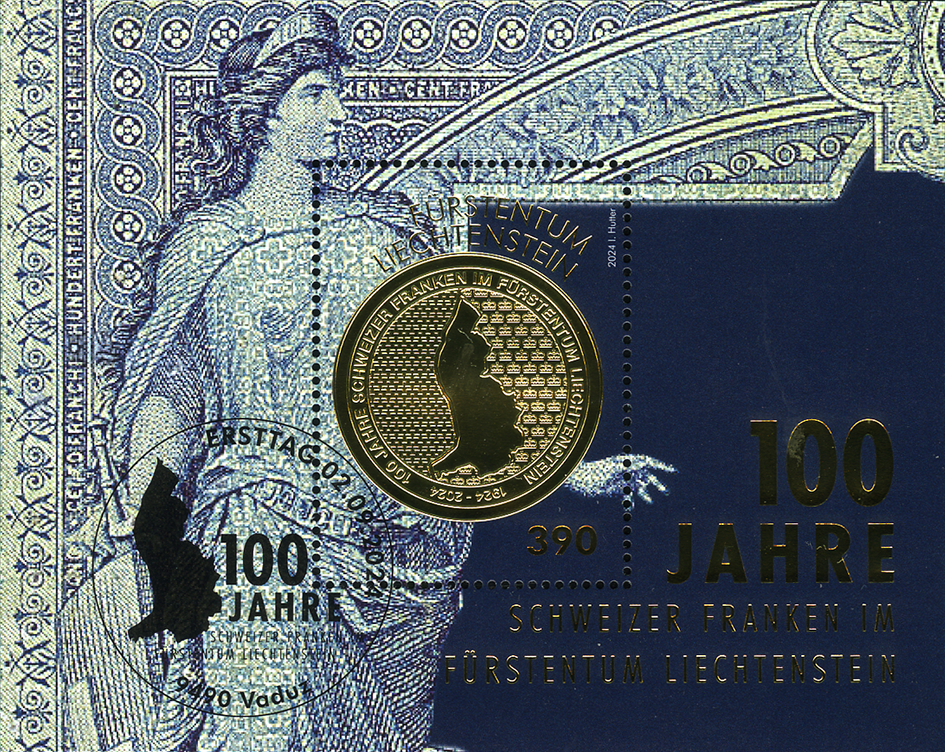 2024, 100 Jahre Schweizer Franken im Fürstentum Liechtenstein