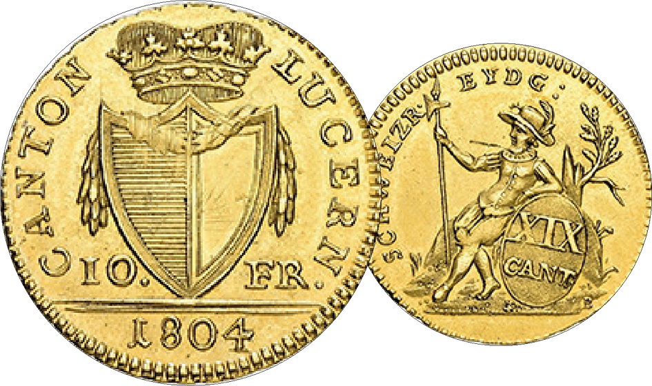 1804, 10 Franken, Luzern