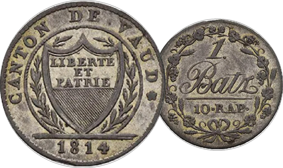 1814, 1 Batzen Waadt