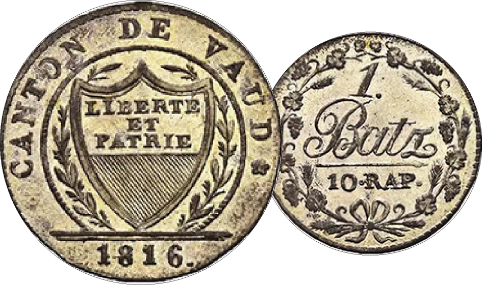 1816, 1 Batzen Waadt