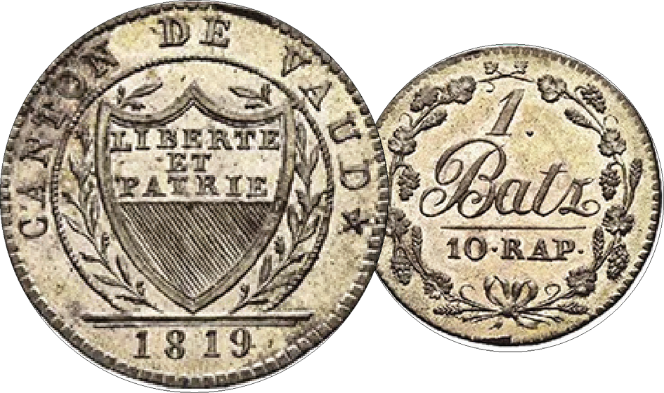 1819, 1 Batzen Waadt